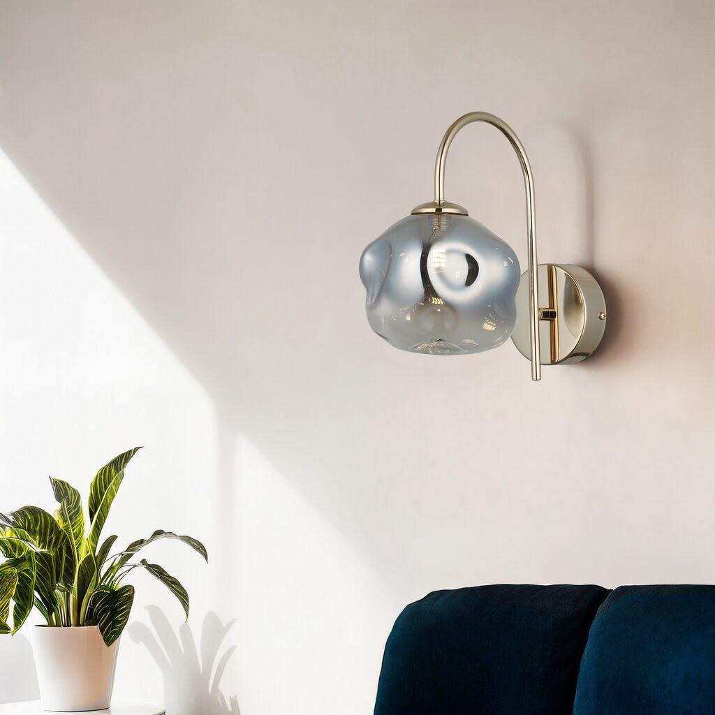 Opviq Zidna lampa Herman-80-19, O18, 15cm, IP20, Zlatna boje