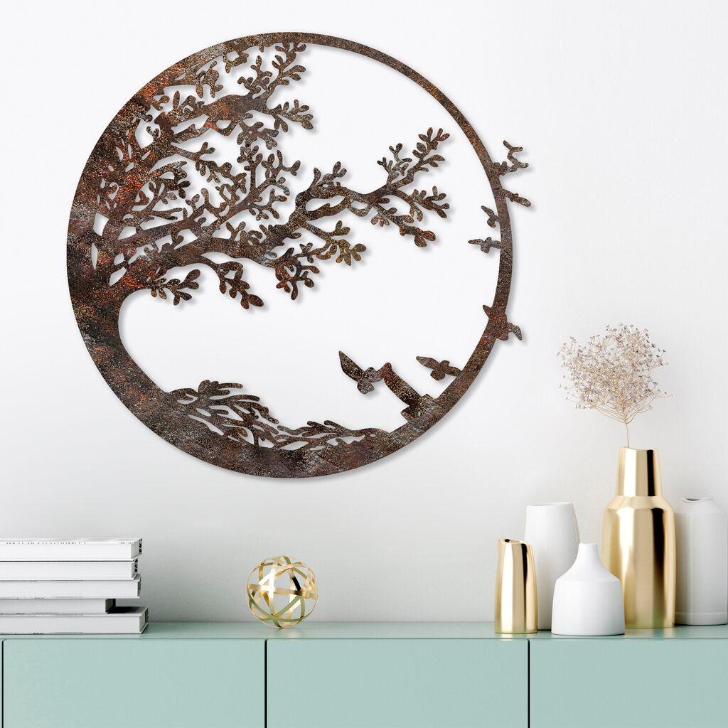 Wallity Zidna dekoracija Rusty Tree, 66x68 cm, Braon