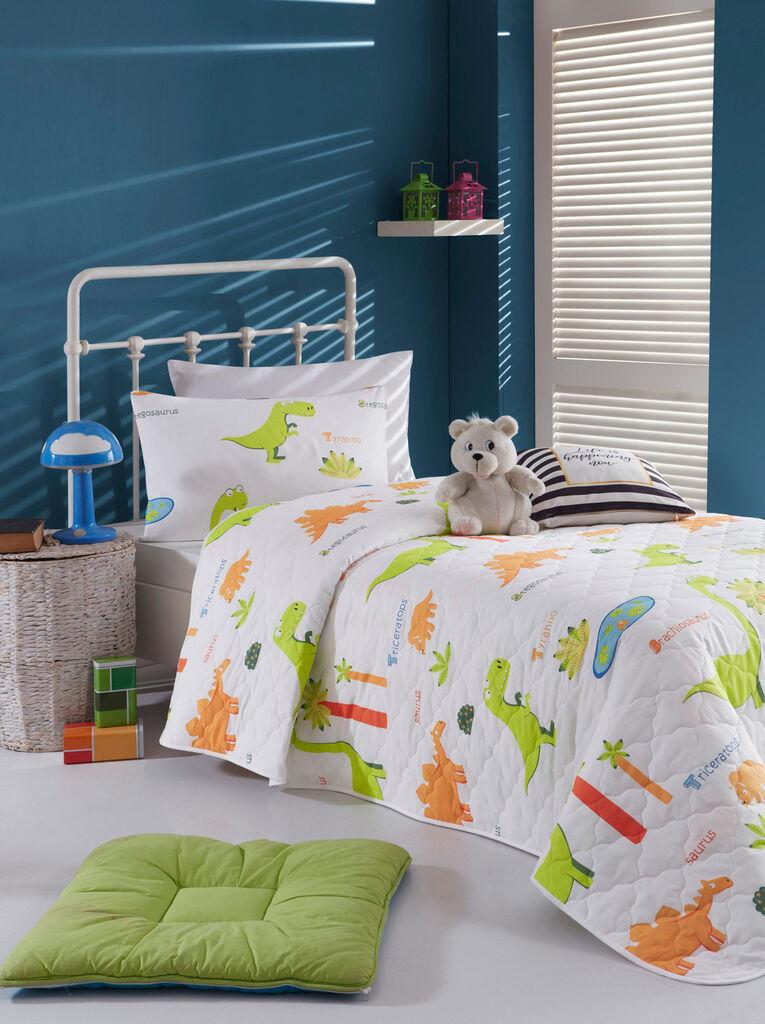 L'essentiel Maison Set Prekrivač i jastučnica Dinolar, 225x240 cm, Beli