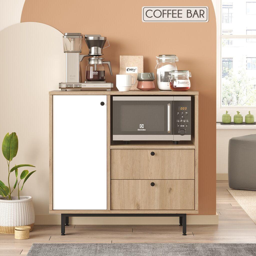 Hanah Home Komoda RE1-SW, 88x85x35.5 cm, Bela