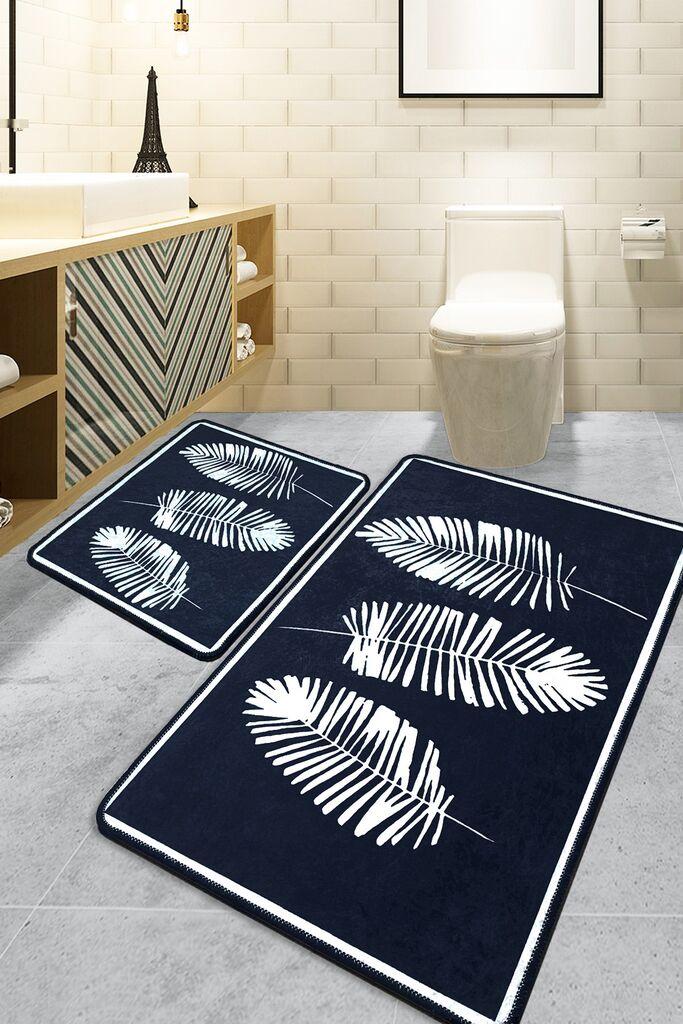 L'essentiel Maison Set 2 prostirke za kupatilo Crni