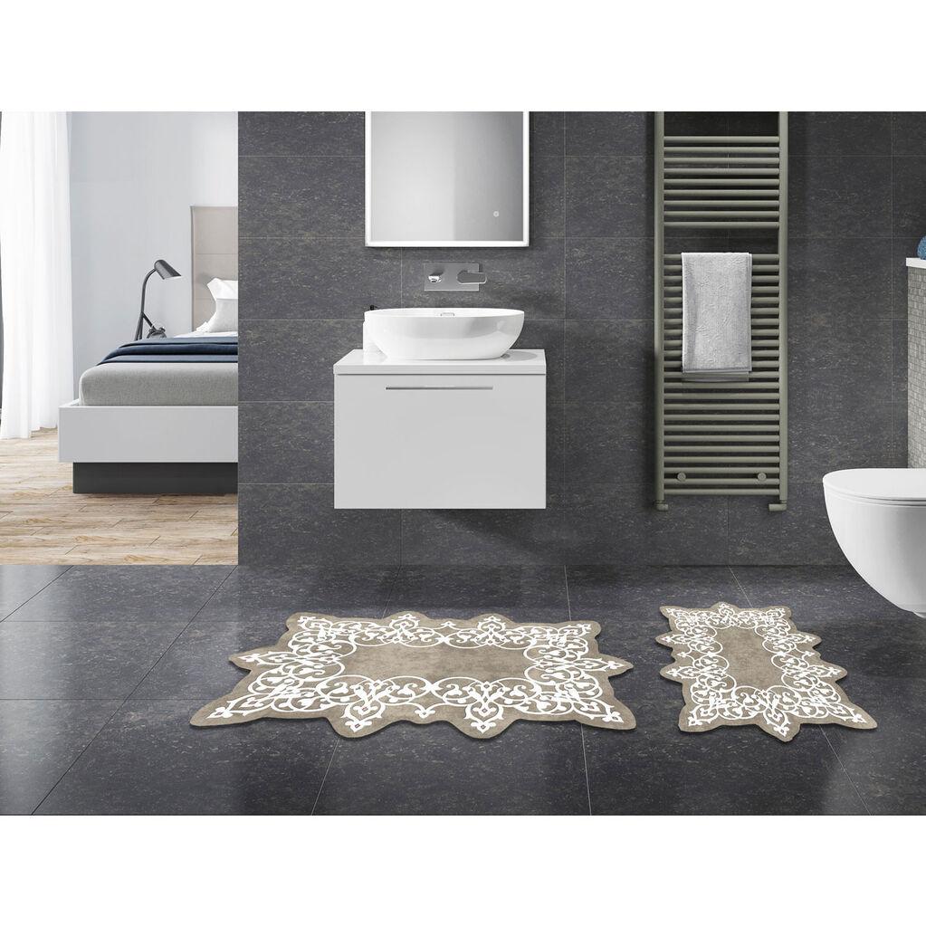 L'essentiel Maison Set 2 prostirke za kupatilo Krem