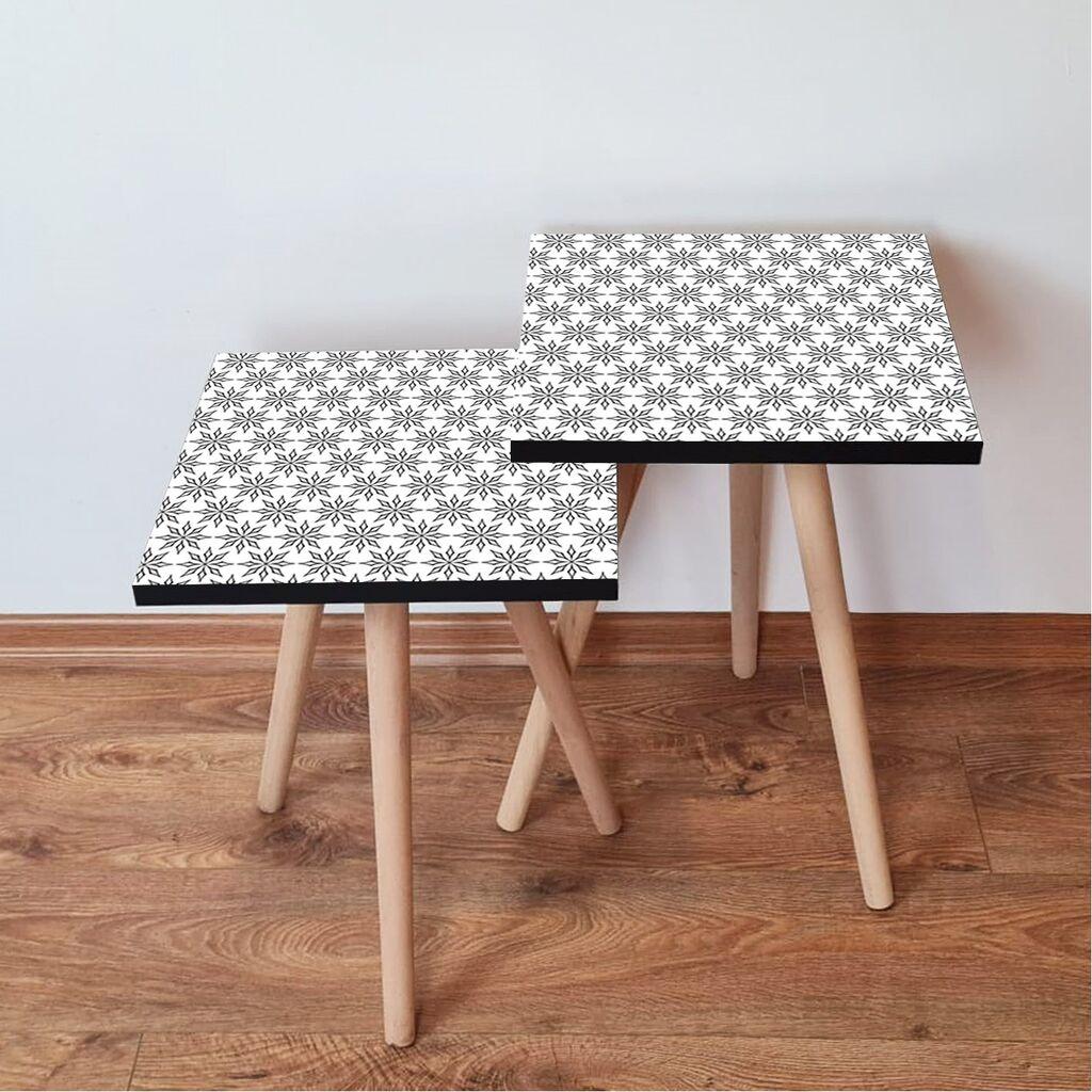 Hanah Home Set klub stočića Twins, 2 komada, Šareni