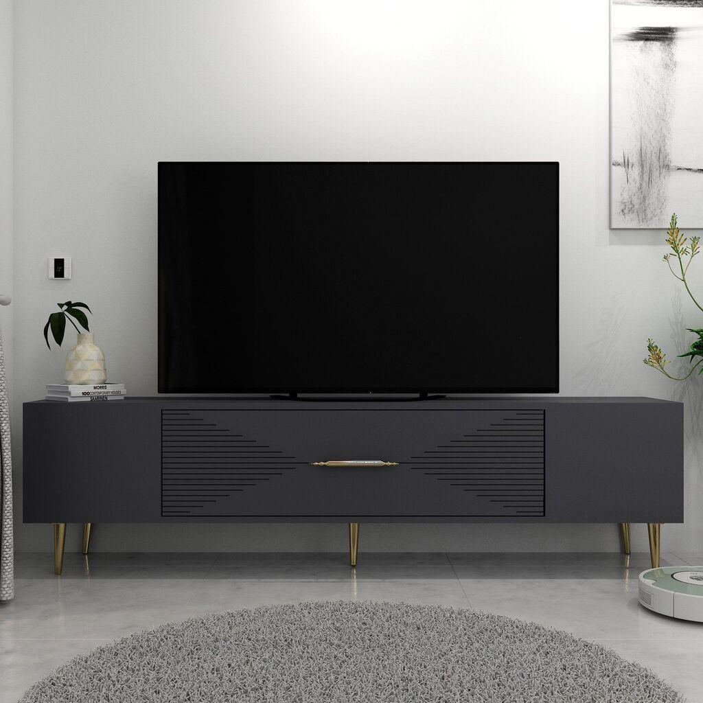 Hanah Home TV Komoda Dekol1, 150x48,2x29,6 cm, Tamnosiva