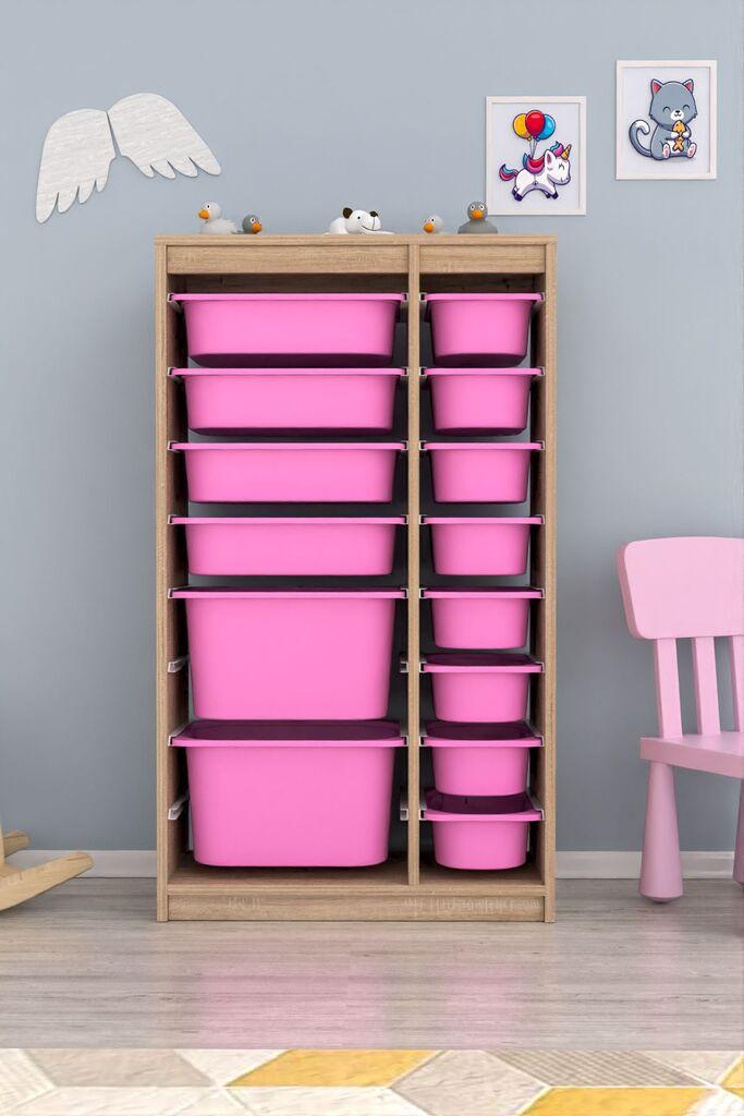 Hanah Home Višenamenska komoda Montana Xs 2D4N8U, 69 x112.2 x29.6 cm, Braon-roze