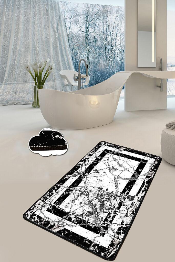 L'essentiel Maison Prostirka za kupatilo 70x120cm Crno-Bela