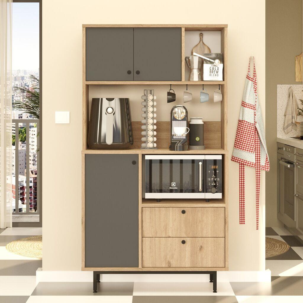 Hanah Home Višenamenska komoda RE3-SA, 88 x161.2 x35.5 cm, Hrast