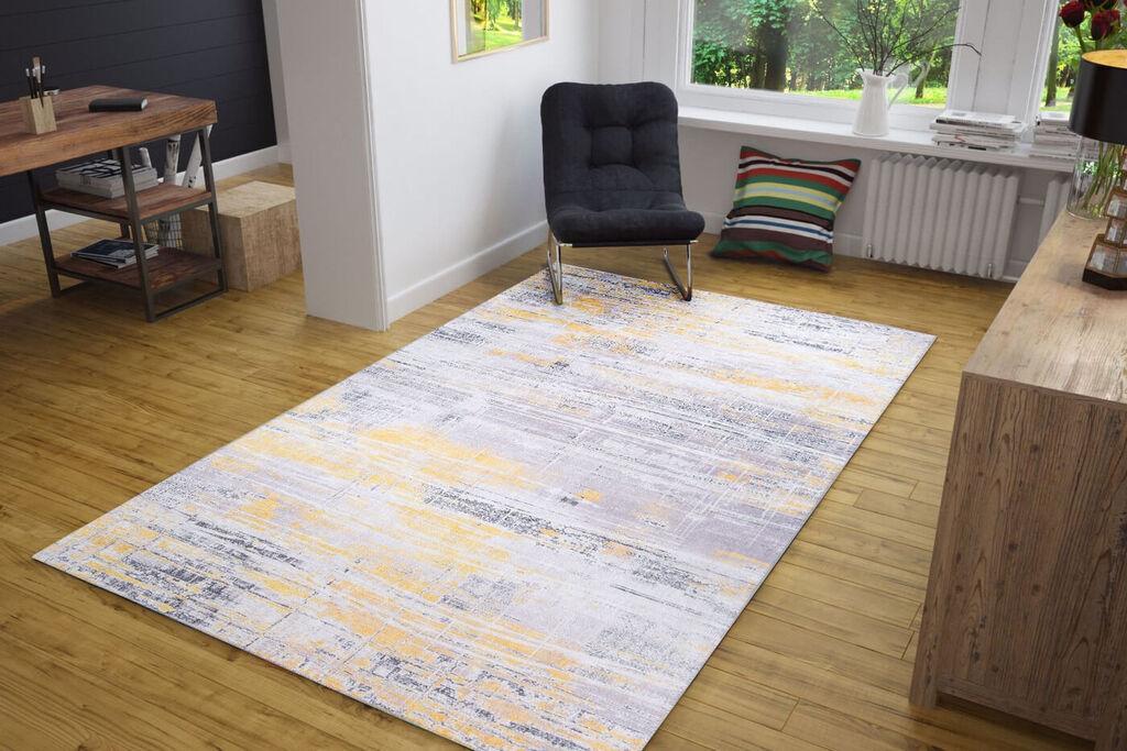 Conceptum Hypnose Tepih Funk -AL 267, 140x190 cm, Sivo-žuti