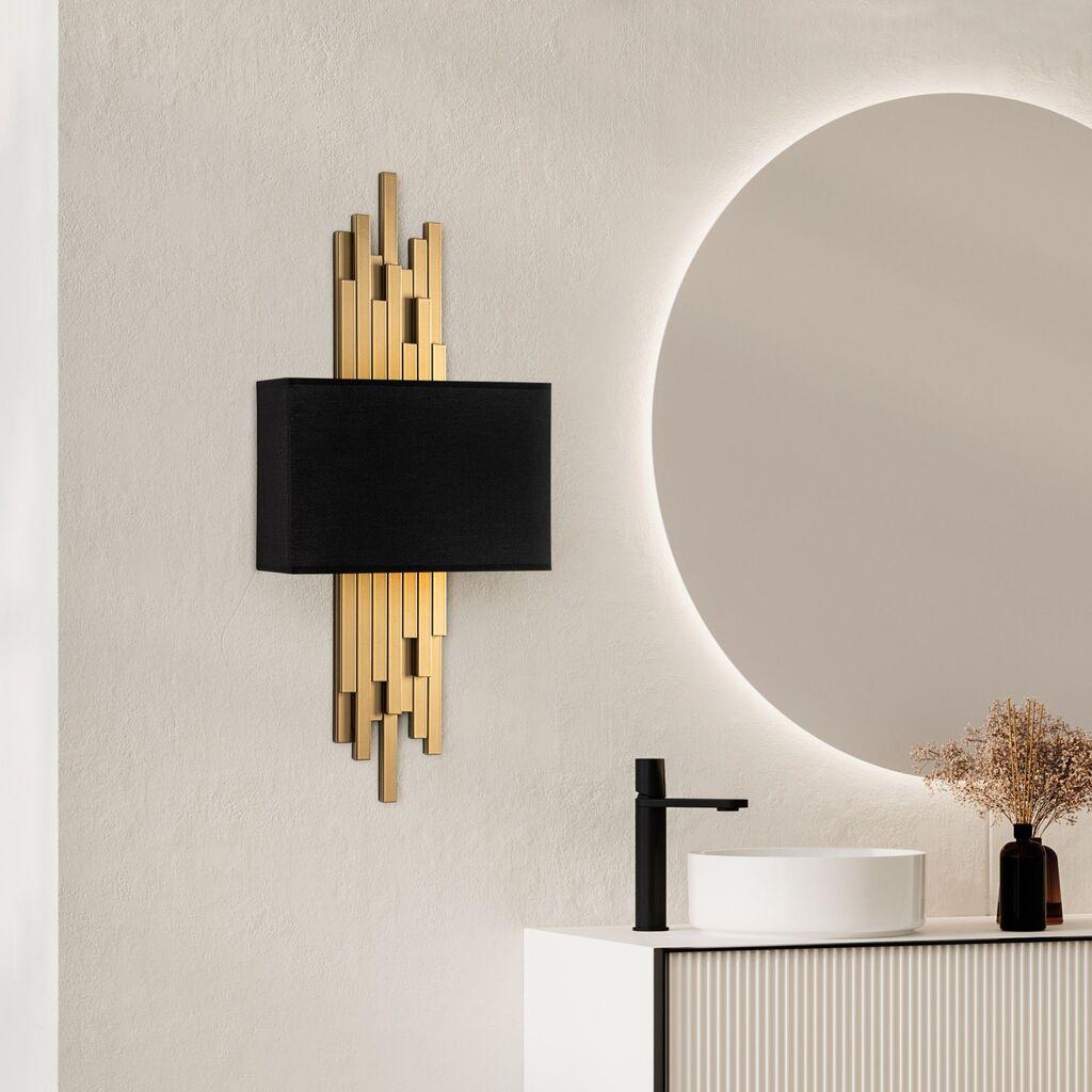 Opviq Zidna lampa Axis-15114, 35x75x10cm, IP20, Zlatno-crna boje