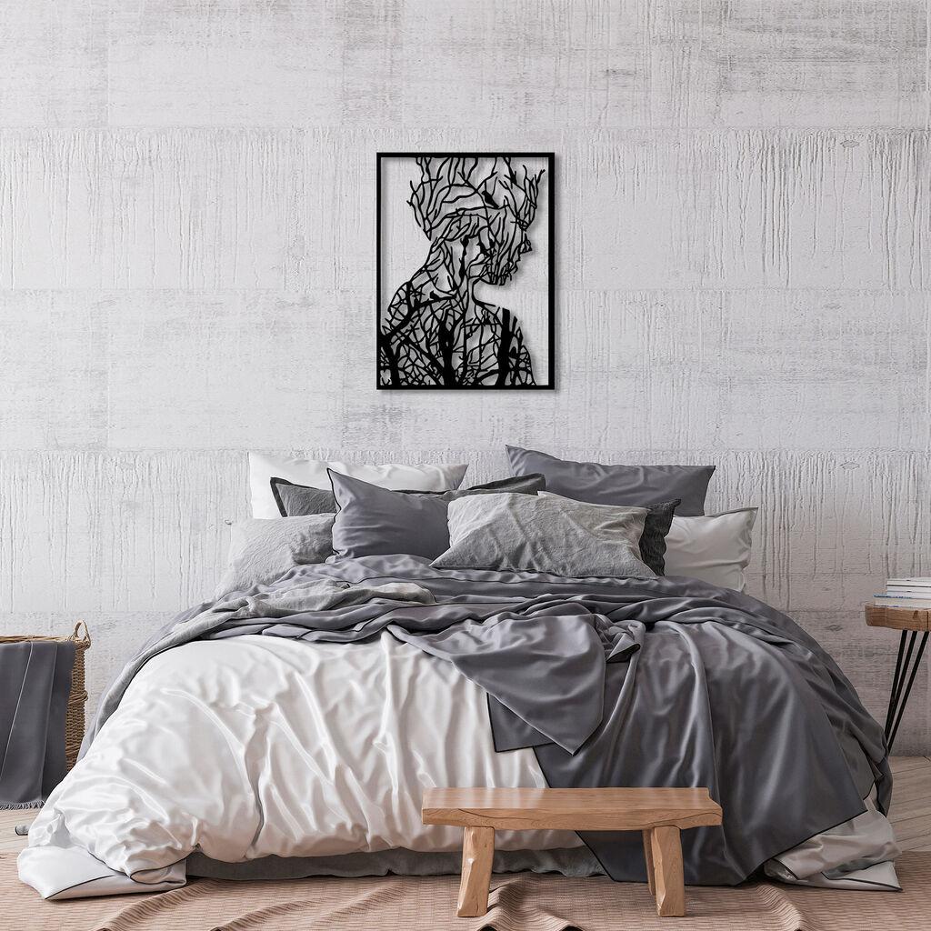 Wallity Zidna dekoracija Tree Man - Model 319, 52 x 70 cm,  Crna