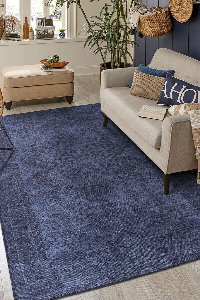 Conceptum Hypnose Tepih Folk Chenille 08, 75x150cm, Plavi