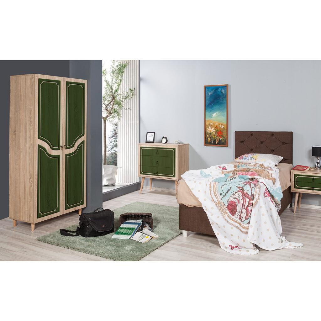 Hanah Home Garderober Stil-623, 90x192x52 cm, Hrast-maslina