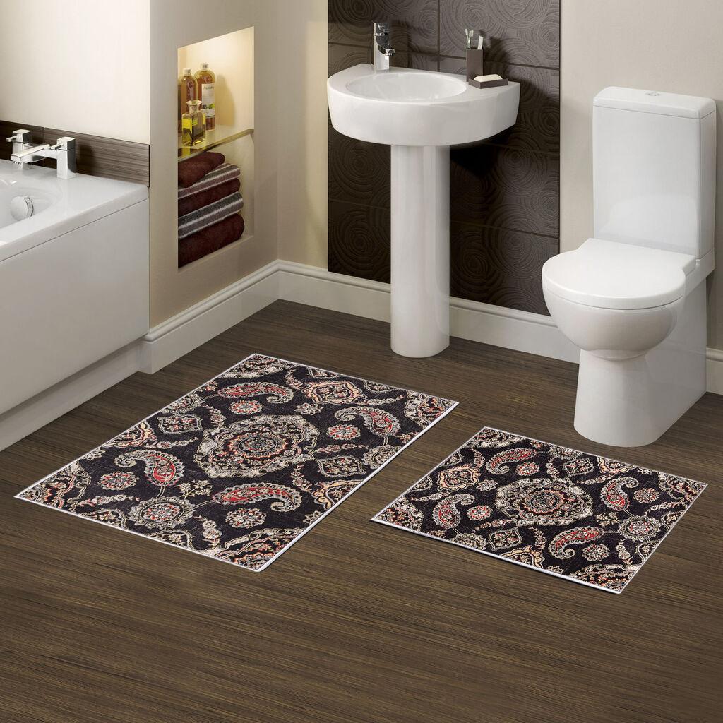 L'essentiel Maison Set 2 prostirke za kupatilo Šareni