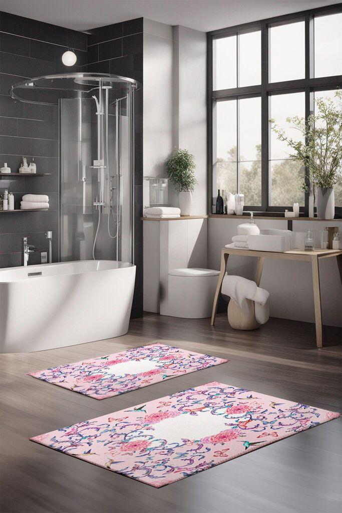 L'essentiel Maison Set prostirki za kupatilo CT-5248, 2 Komada, Svetloroze