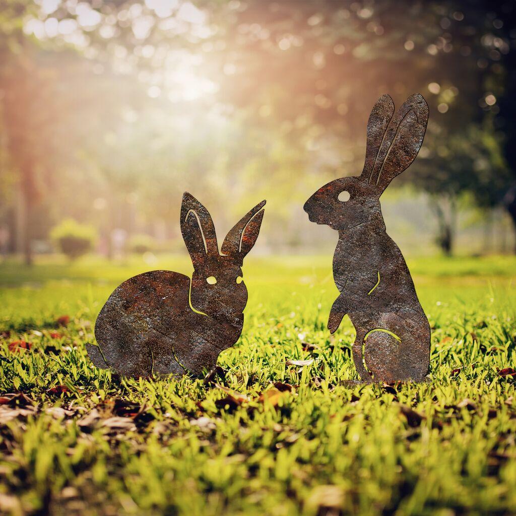 Aberto Design Set dekorativnih figura RaAbbits 01, 52x35 & 56x24 cm, 2 komada