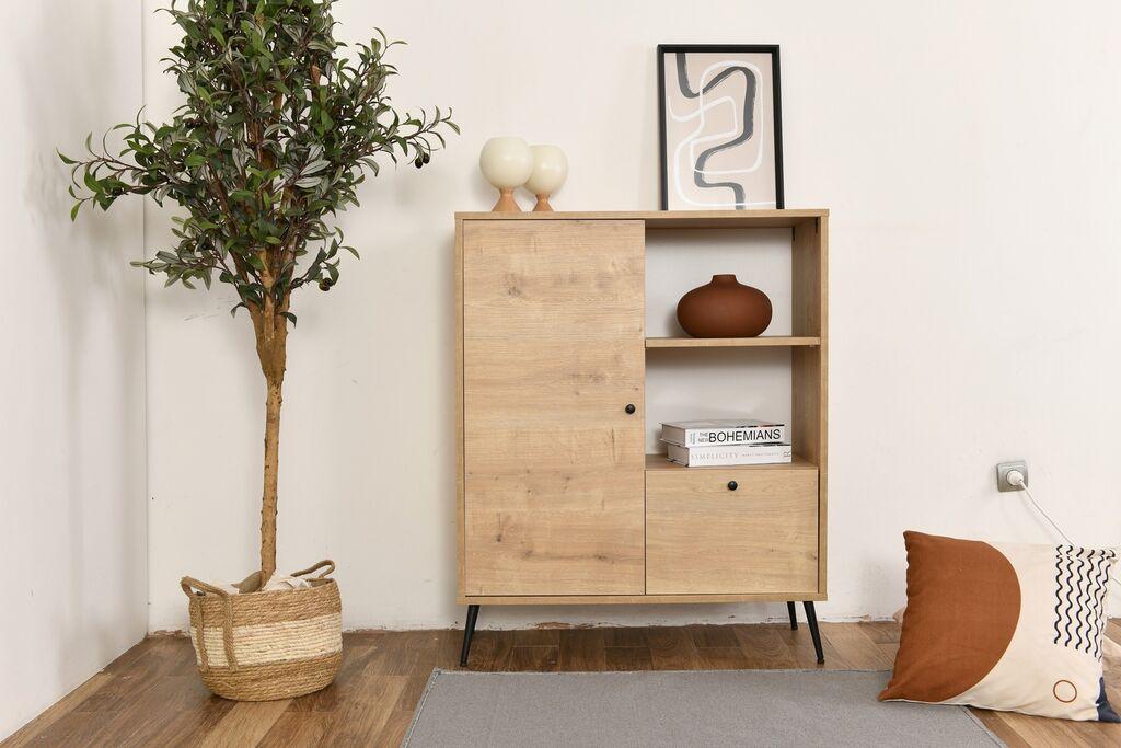 Hanah Home Komoda Calvin, 90x105x41 cm, Hrast