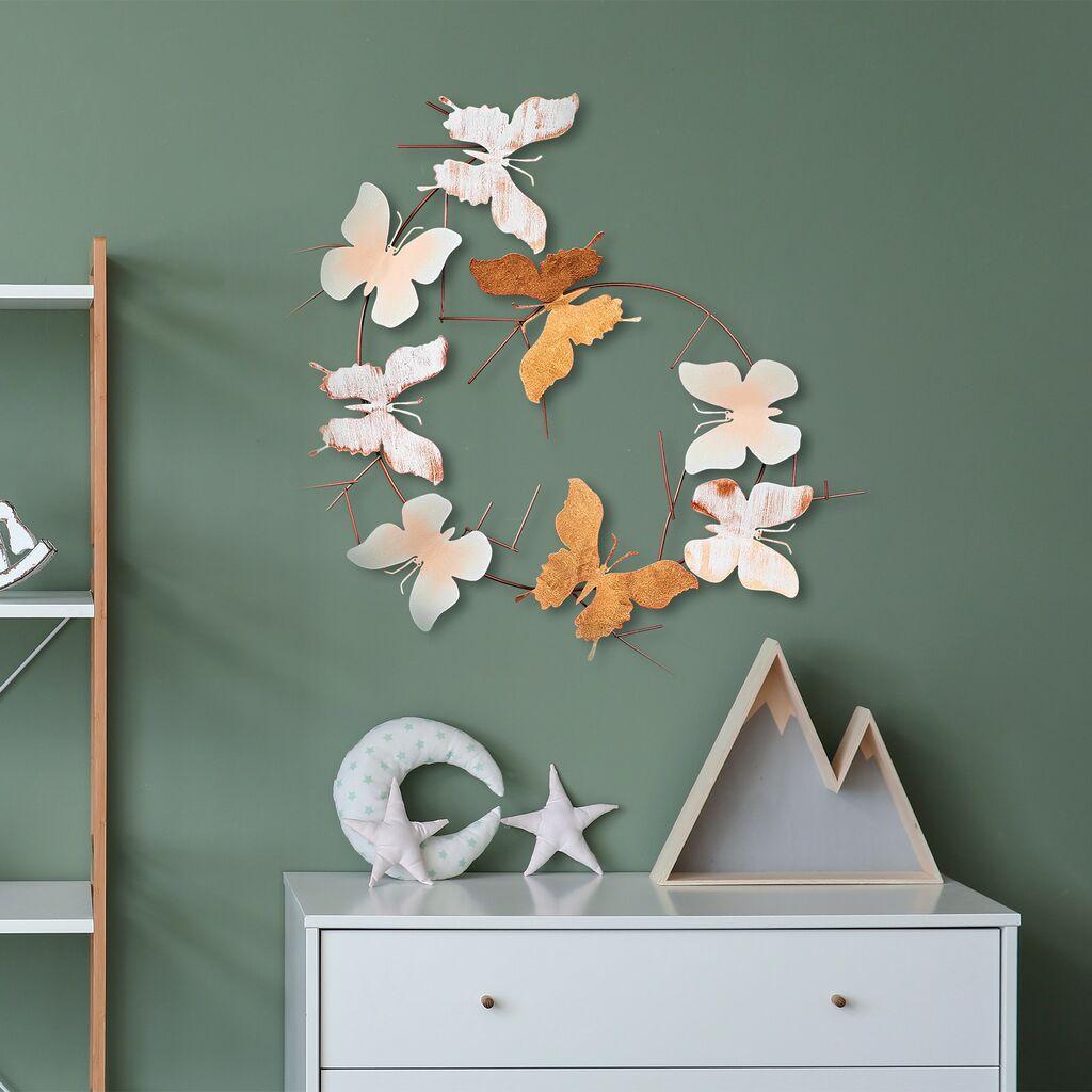 Wallity Zidna dekoracija Butterflies-3, 80cmx80cmx4cm, Šarena