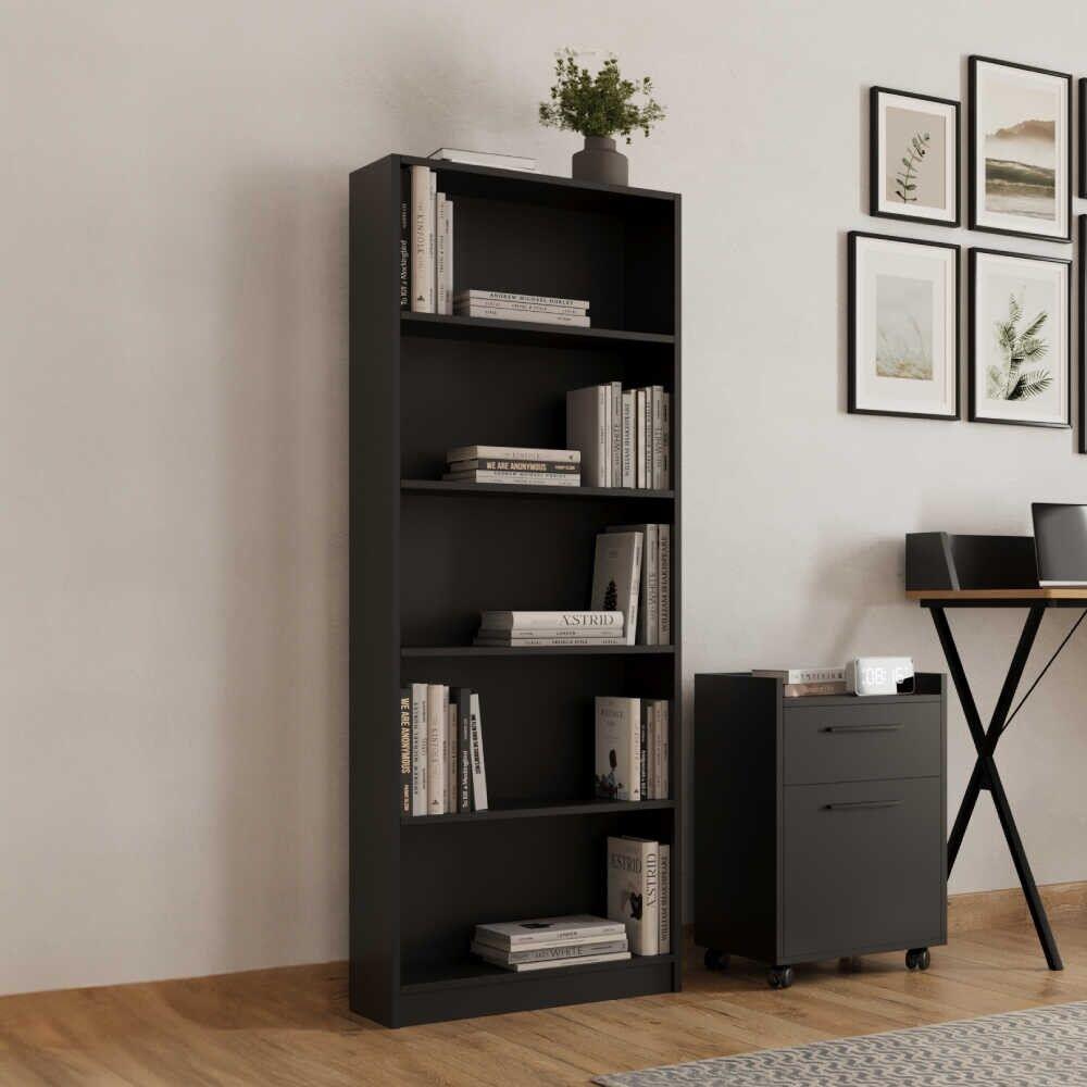 Hanah Home Polica za knjige Ktp-150-Aa-1, 58x170x23 cm, Antracit