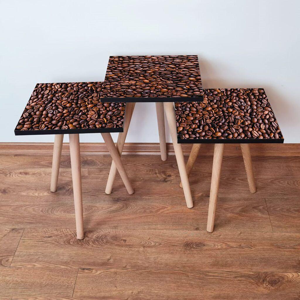 Hanah Home Set klub stočića 3Shp226, 3 komada, Šareni
