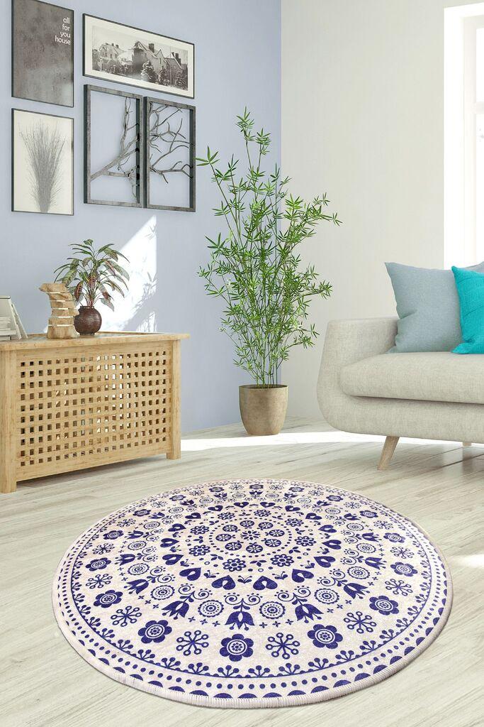 Conceptum Hypnose Tepih Venice, O100 cm, Plavo-beli
