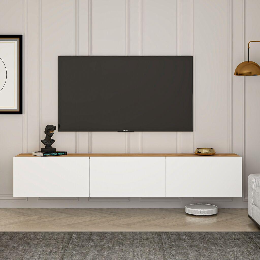 Hanah Home TV komoda West, 150x30x32 cm, Bela