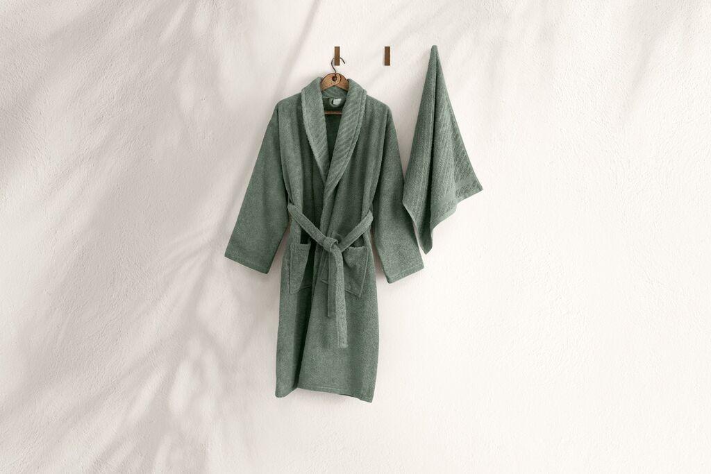 L'essentiel Maison Set bademantil sa peškirom 1050A-071-2, Zeleni