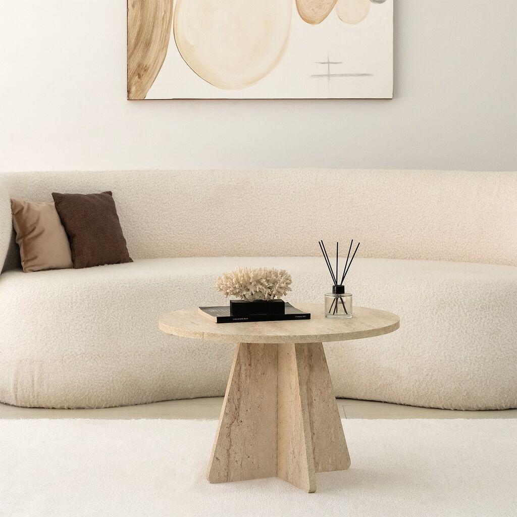 Hanah Home Klub sto Mushroom, 60x40x60 cm, Krem