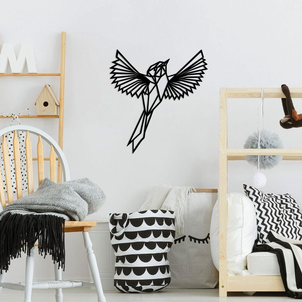 Wallity Zidna dekoracija King Bird - 479, 70 x 75 cm,  Crna