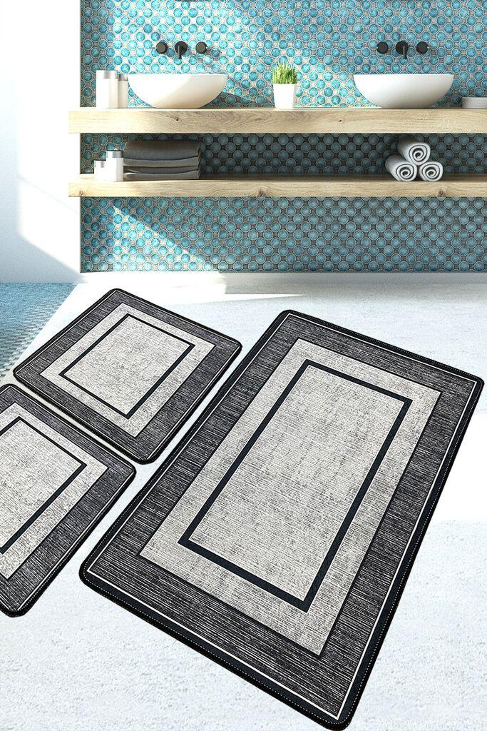 L'essentiel Maison Set 3 prostirke za kupatilo Šareni