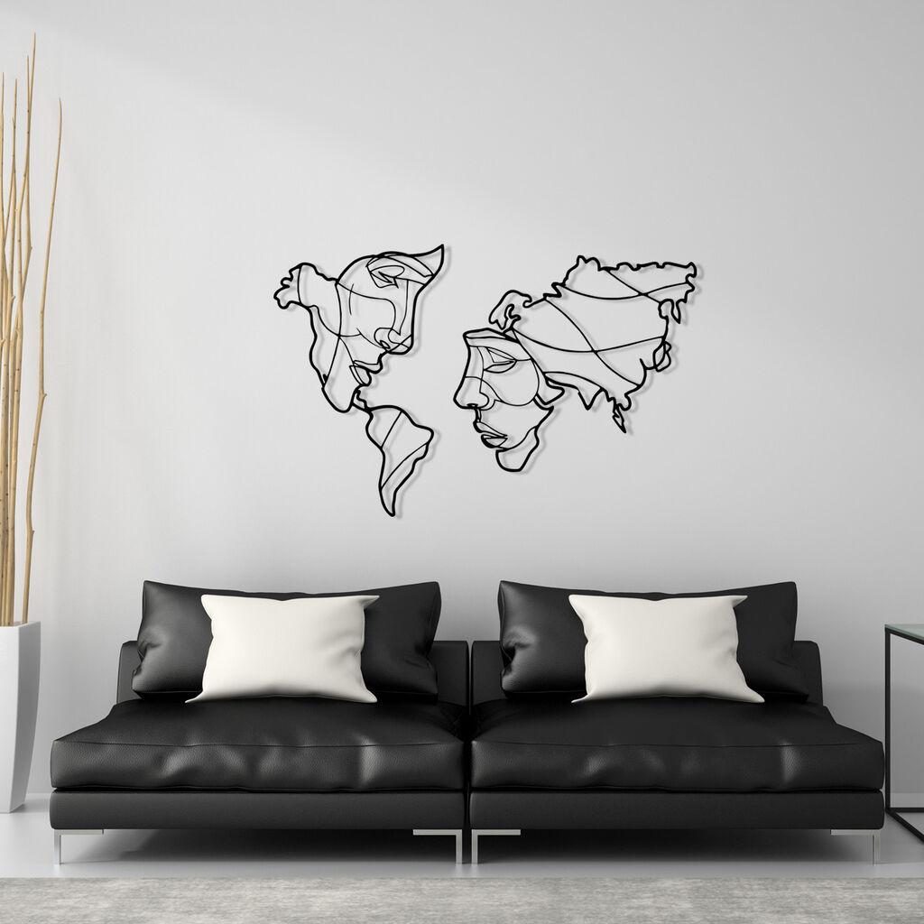 Wallity Zidna dekoracija Suret, 139x89 cm, 1.2mm, Crna