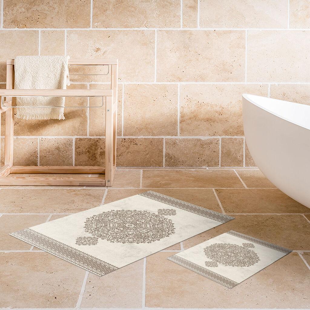 L'essentiel Maison Set 2 prostirke za kupatilo Braon
