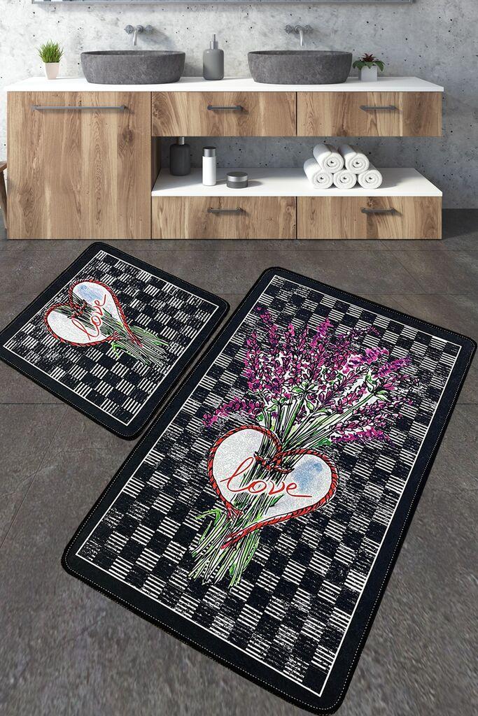 L'essentiel Maison Set 2 prostirke za kupatilo Šareni