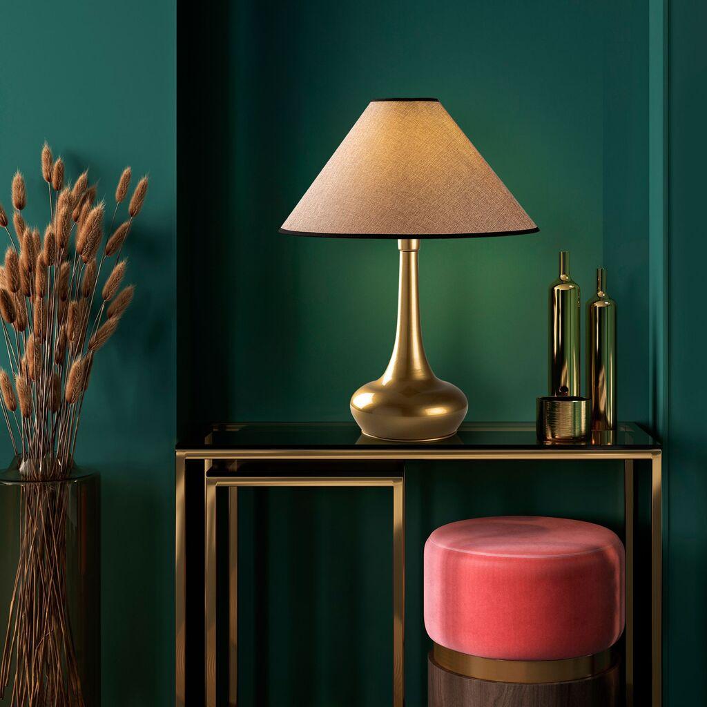 Opviq Stona lampa Luna-15257, 50x50x63 cm, IP20, Zlatno-smeđe boje