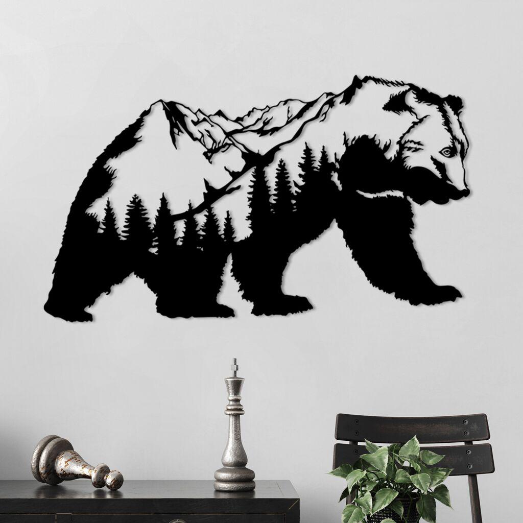 Wallity Zidna dekoracija Orso-1, 71x41 cm, 1.5 mm, Crna