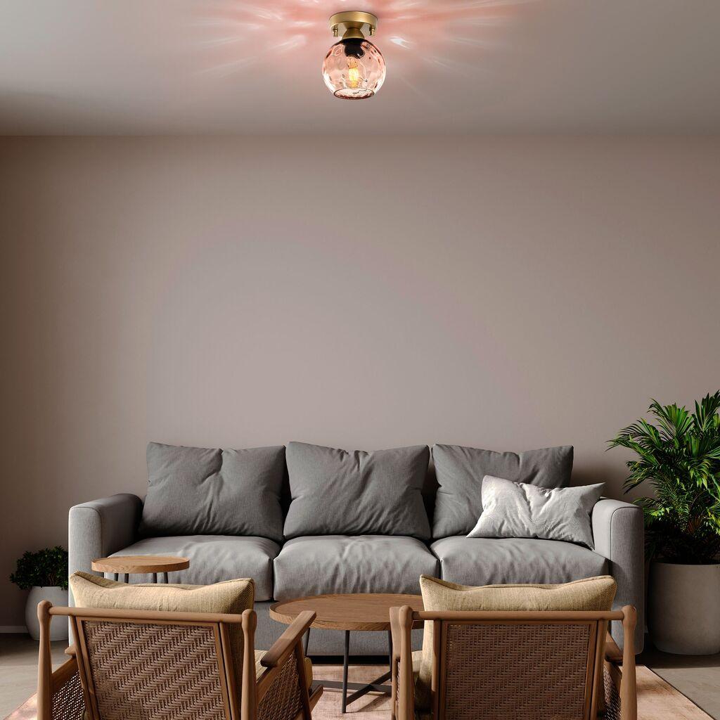 Opviq Zidna lampa Benek-15-14383, 15x15x18cm, IP20, Zlatna boje