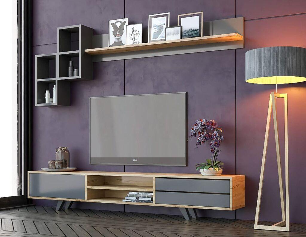 Hanah Home Komoda za TV, Antracit
