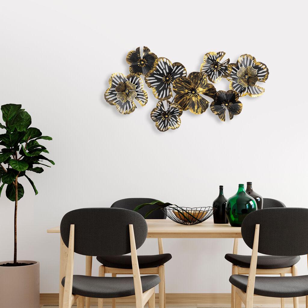 Wallity Zidna dekoracija Shouguang, 104x70x10 cm, Crno-zlatne boje