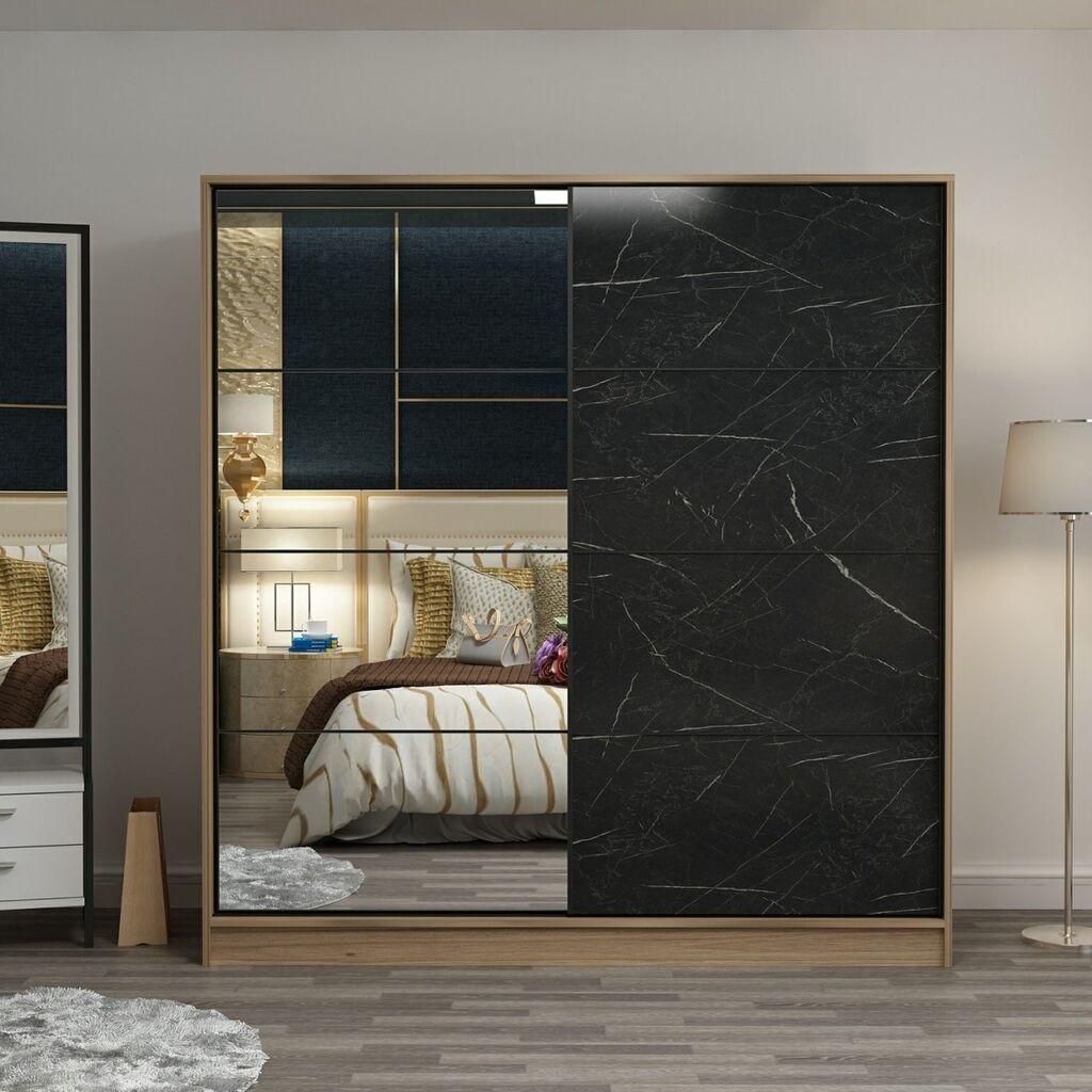 Hanah Home Garderober Kale-7168, 220x210x52 cm, Crni