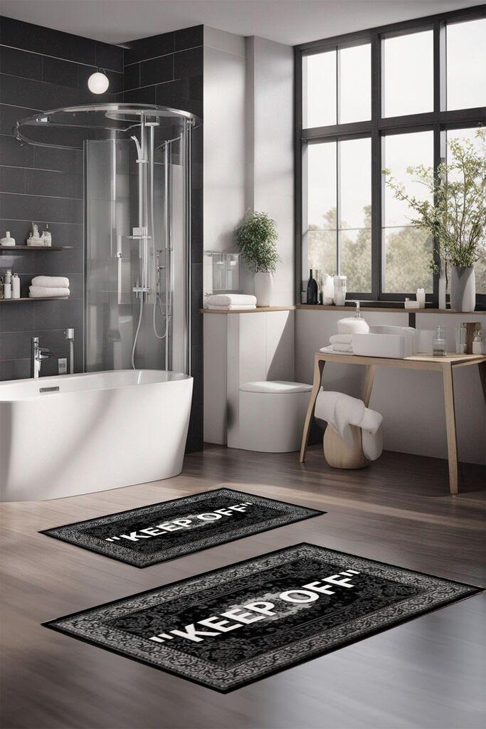 L'essentiel Maison Set prostirki za kupatilo CT-5282, 2 Komada, Tamnosiva