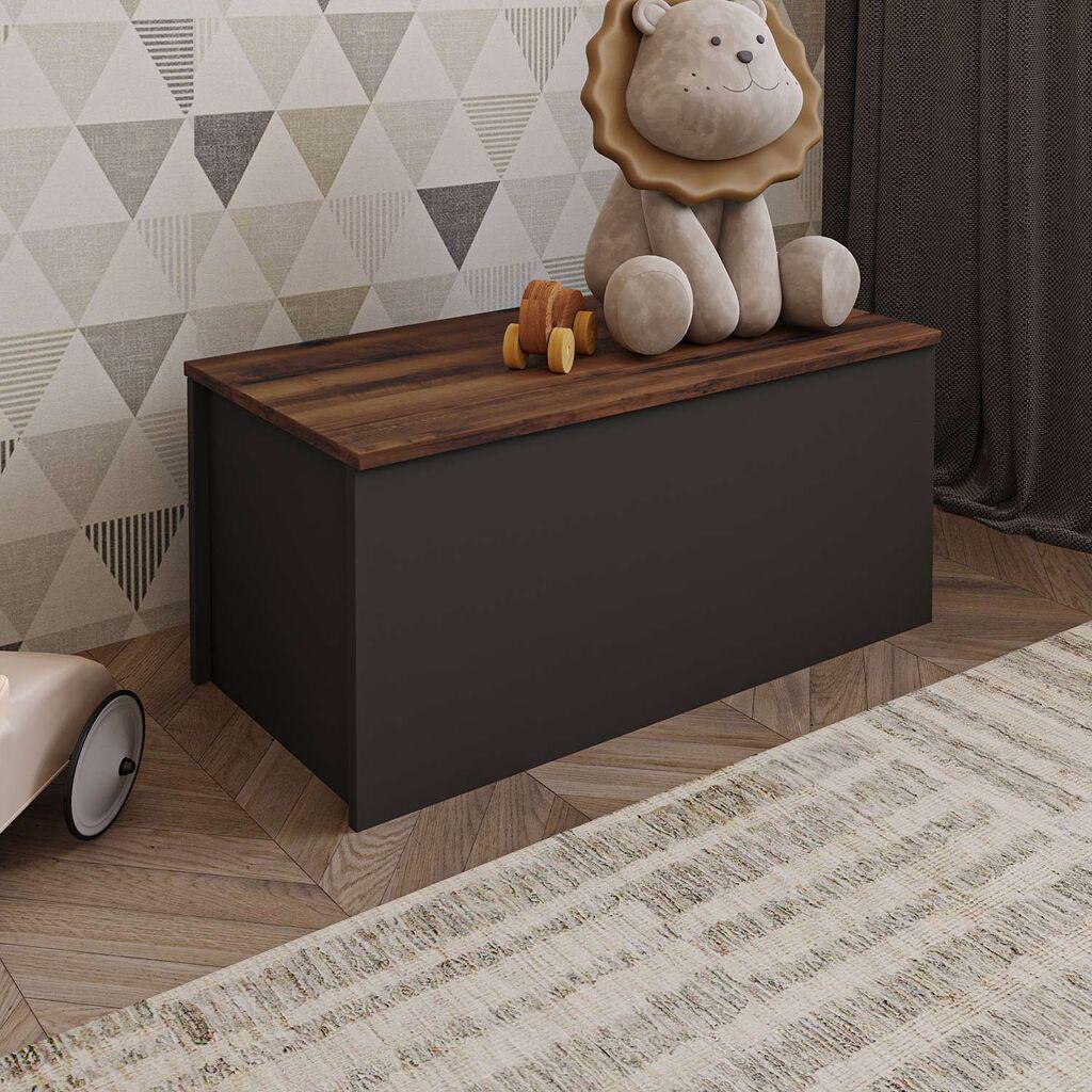 Hanah Home Kutija za odlaganje Florya, 90x45.5x45 cm, Crna