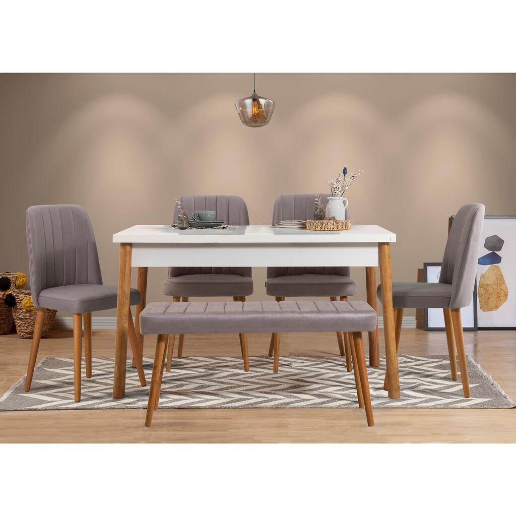 Hanah Home Trpezarijski set Costa 0701-2 AB, 6 delova,  Sivi