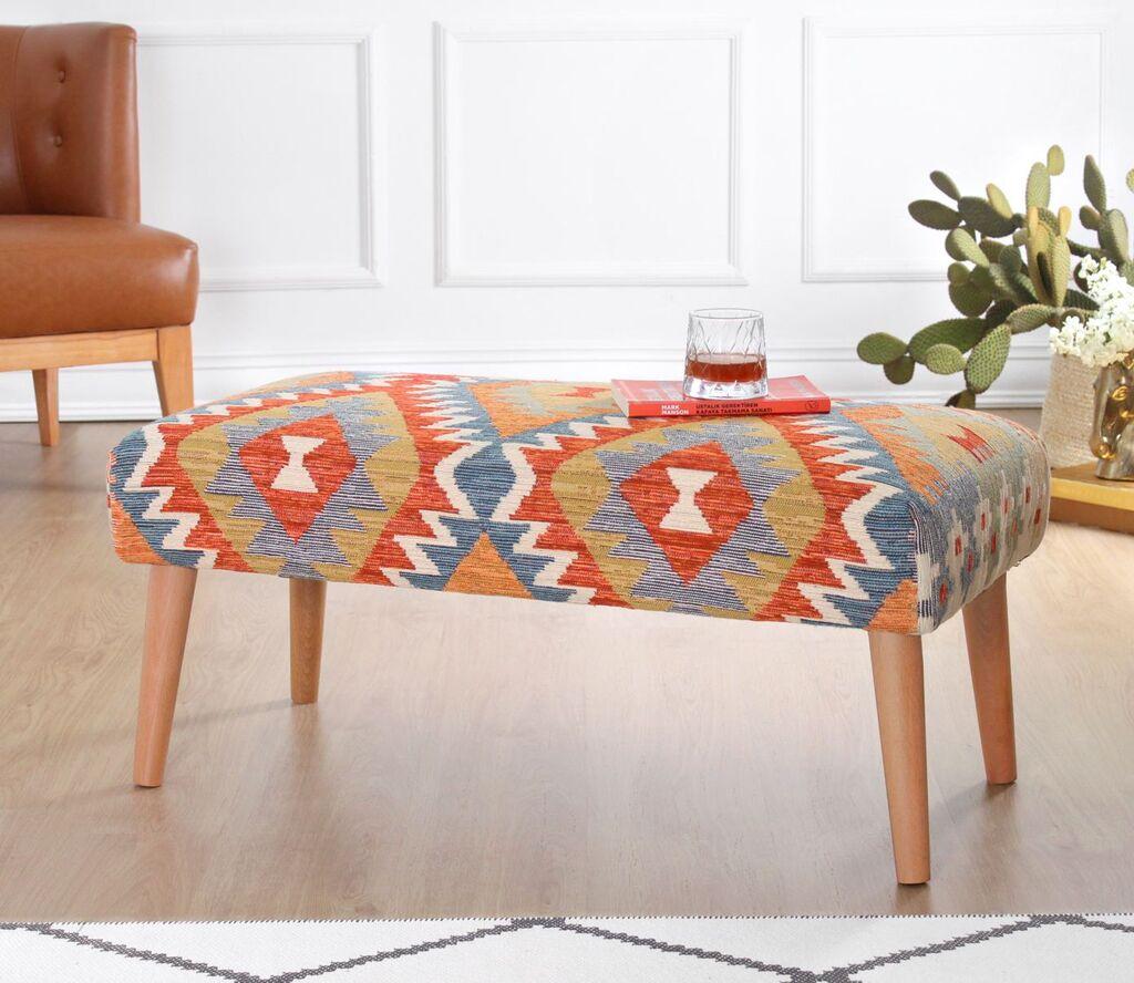 Atelier del Sofa Klupa Beshir, 91x42x46 cm, Šarena