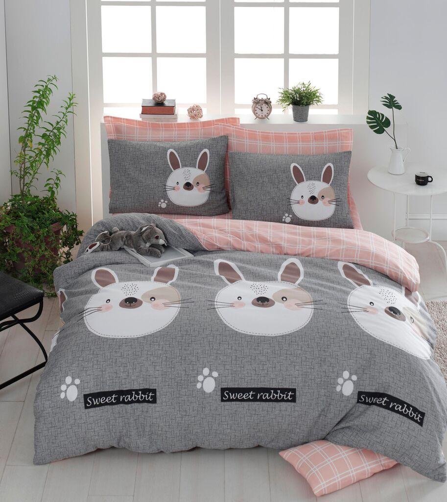 L'essentiel Maison Set Double posteljine Tavsancik, 200x220cm, Sivi