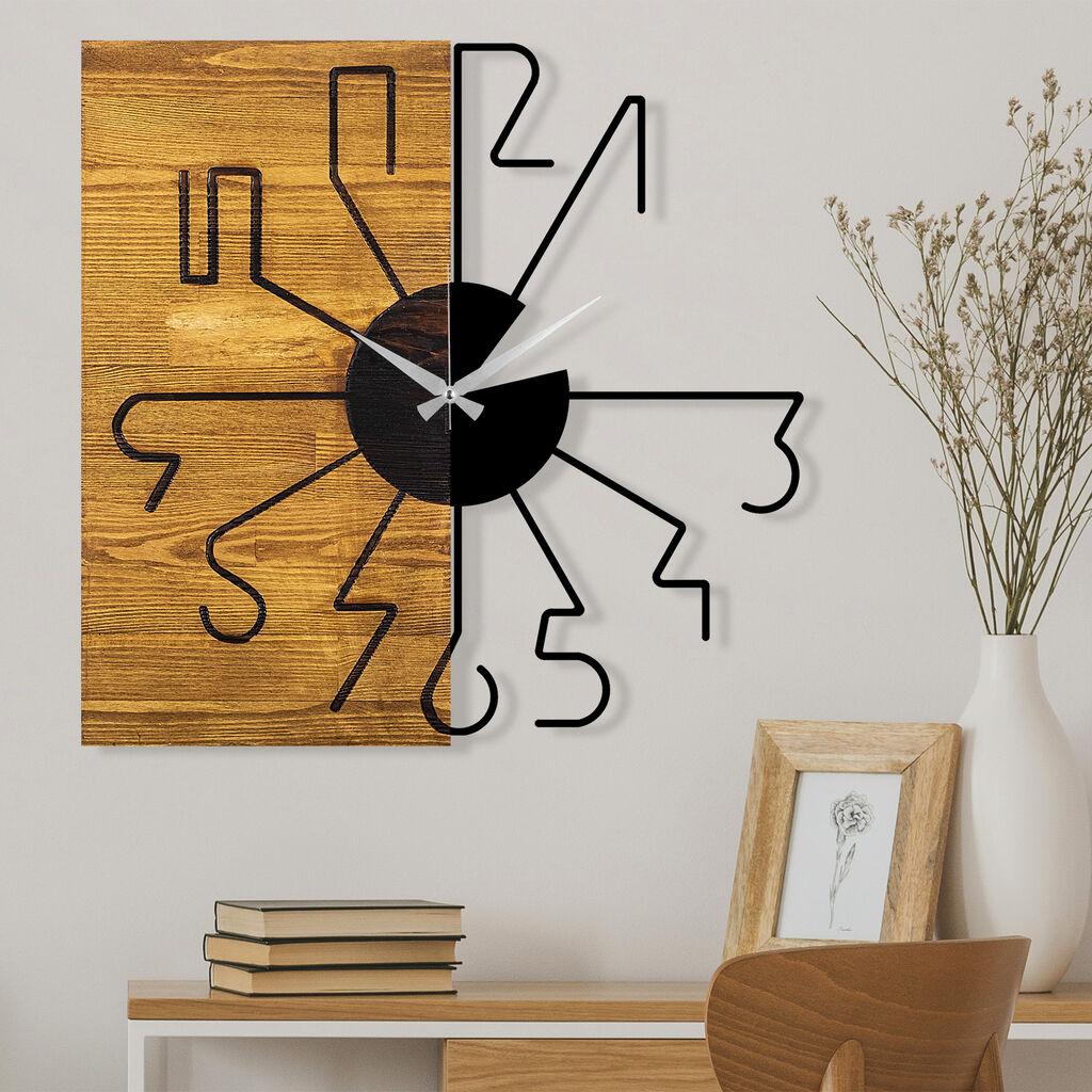 Wallity 29 Zidni sat Wooden Clock, Crni