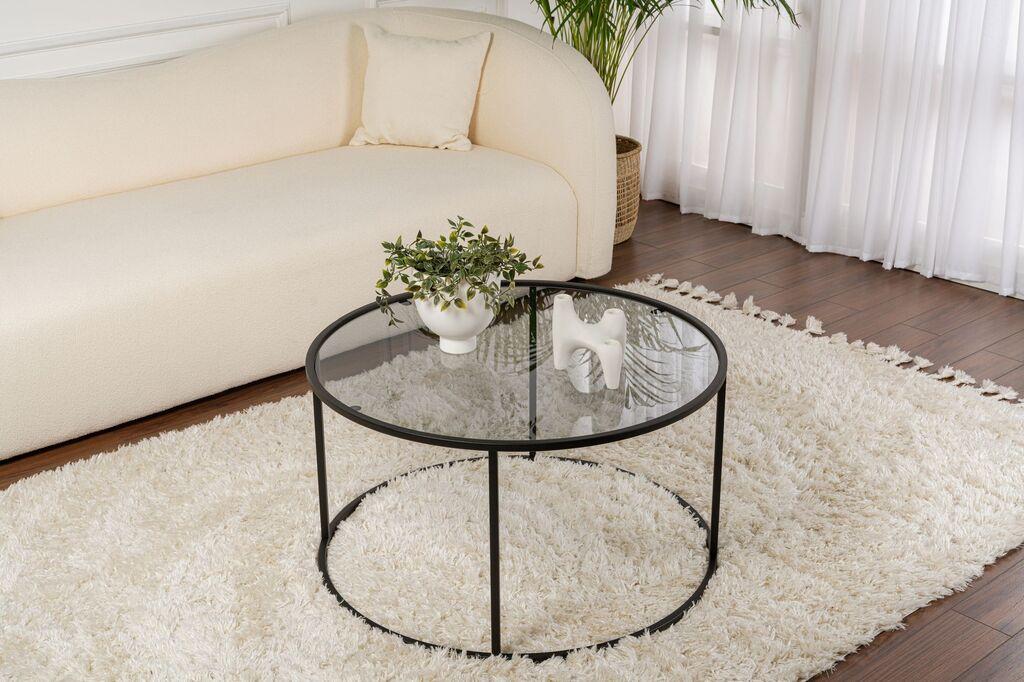 Nordure Klub sto Aurum, 80x80x43cm, Crni