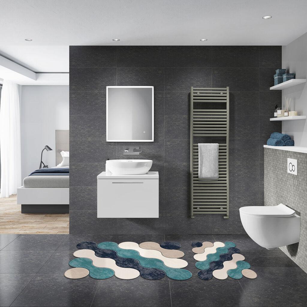 L'essentiel Maison 21011715MA Kupatilski otirač, 2 komada, Plavo-bež