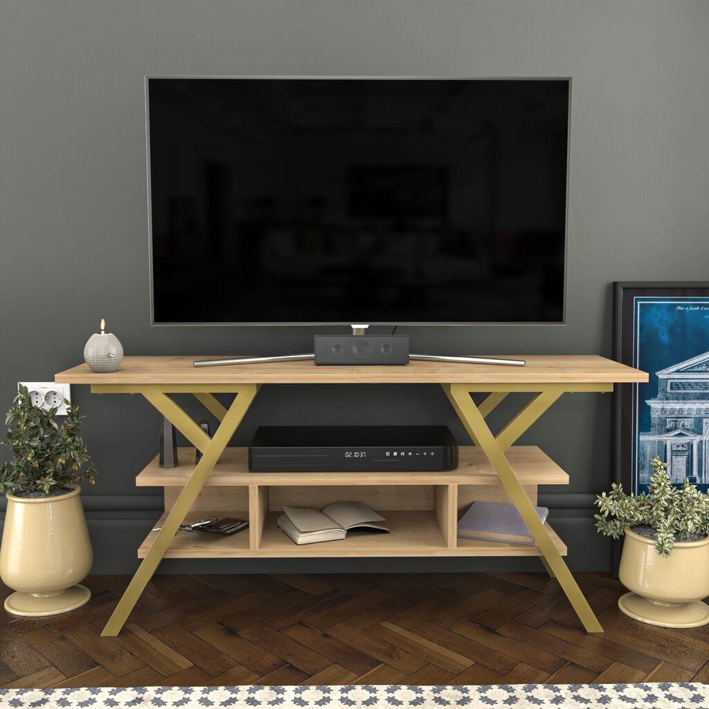 Hanah Home TV Komoda Minerva, 120x35x55 cm, Hrast
