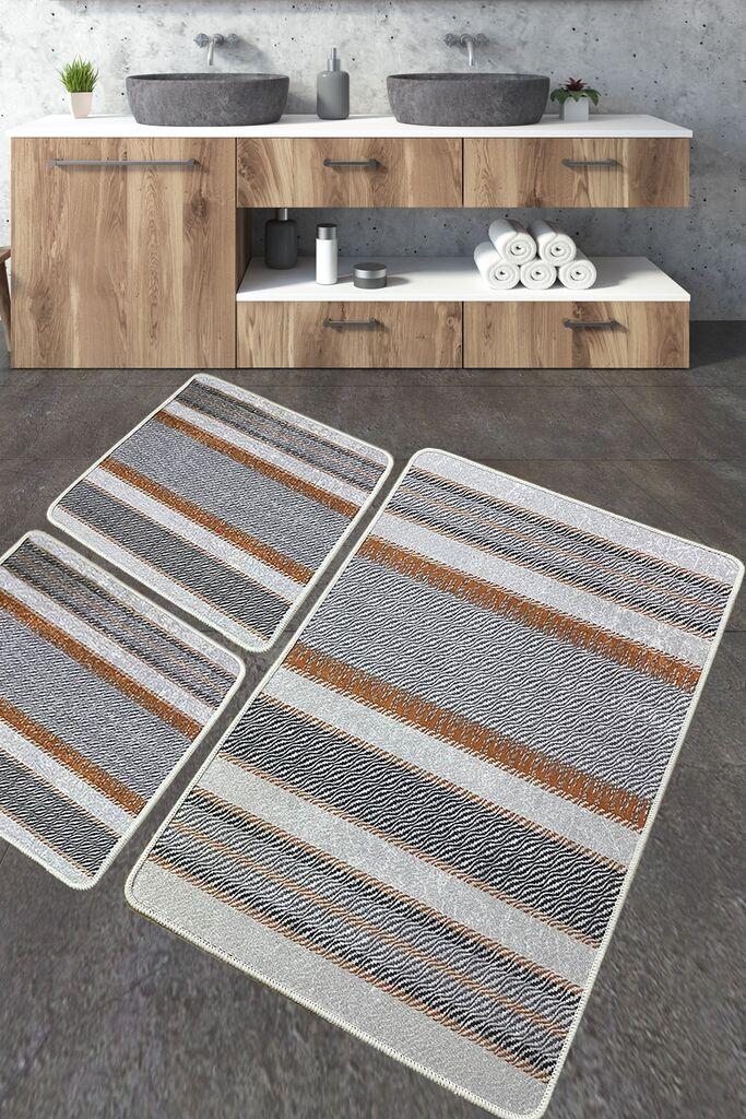 L'essentiel Maison Set 3 prostirke za kupatilo Šareni