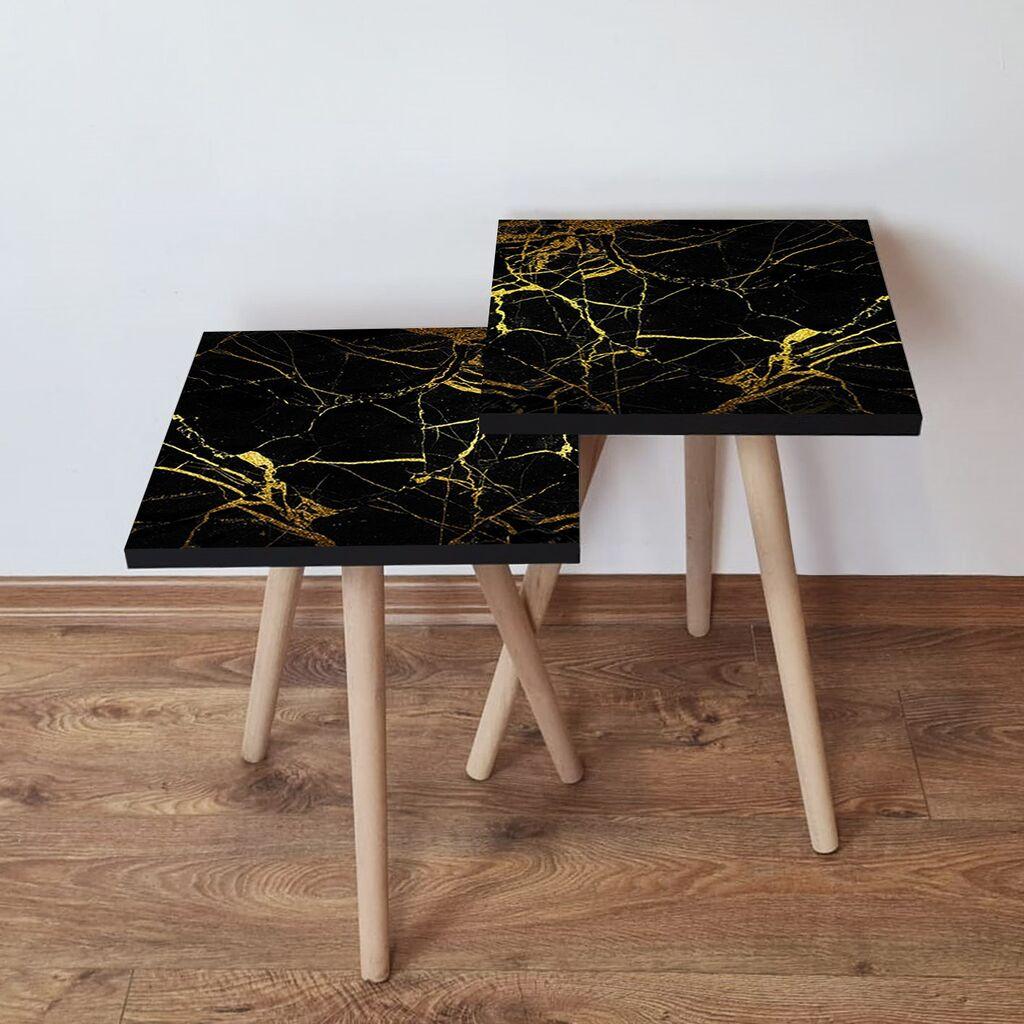 Hanah Home Set klub stočića 2Shp313, 2 komada, Šareni