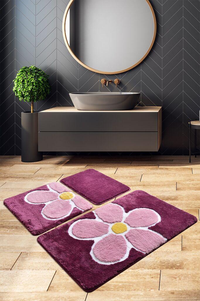 L'essentiel Maison Set 3 prostirke za kupatilo Šareni